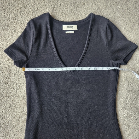 Aritzia Golden Tna Black Preppy Knit Dress  Dark Academia Stretchy Comfortable - Picture 5 of 11